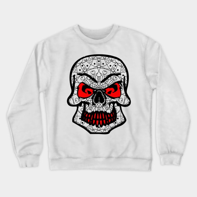 Skull Classic Pattern Crewneck Sweatshirt by NayaRara